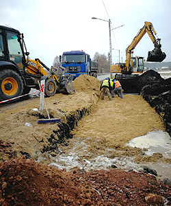 Kozienice, maszyna do robót drogowych