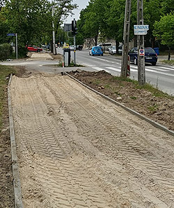 Pruszków, wyrównanie nawierzchni pod kostkę